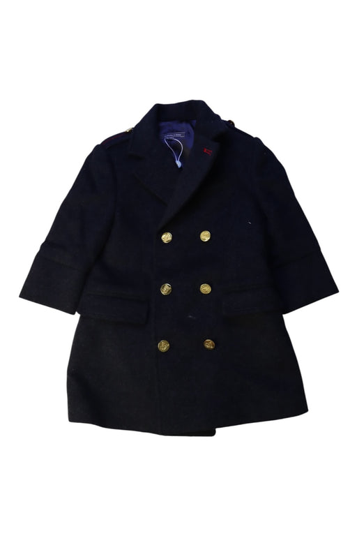 A Navy Coats from Nicholas & Bears in size 12-18M for boy. (Front View)