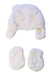 A White Winter Hats from Kaloo in size 6-12M for girl. (Back View)