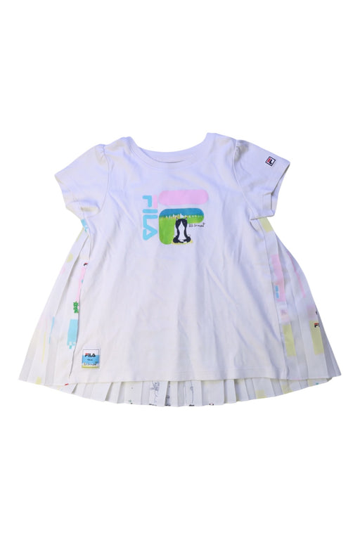 A White Short Sleeve Dresses from Fila in size 5T for girl. (Front View)