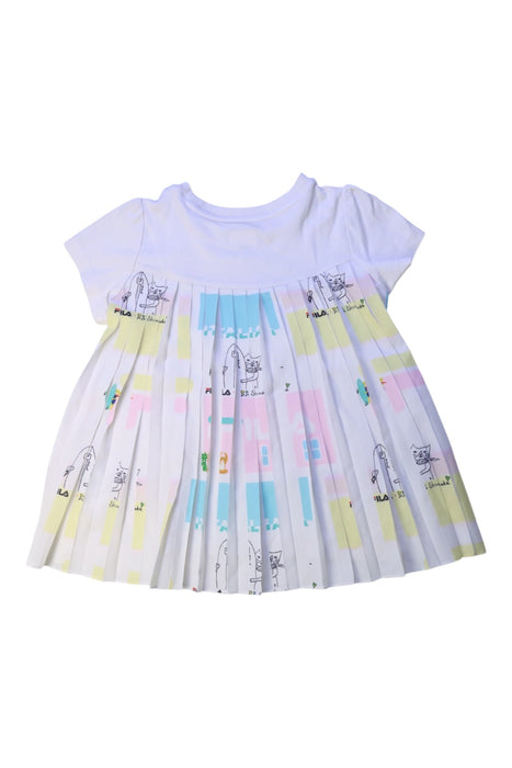A White Short Sleeve Dresses from Fila in size 5T for girl. (Back View)
