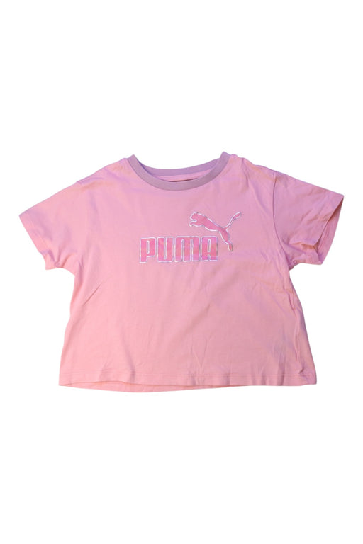 A Pink Short Sleeve T Shirts from Puma in size 7Y for girl. (Front View)