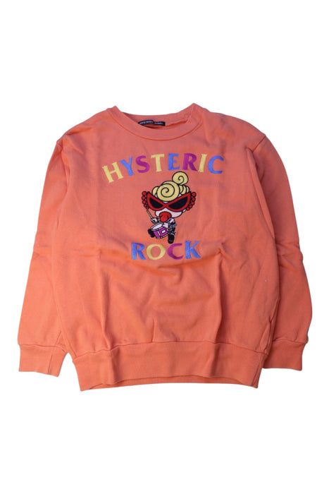 A Orange Crewneck Sweatshirts from Hysteric Mini in size 7Y for girl. (Front View)