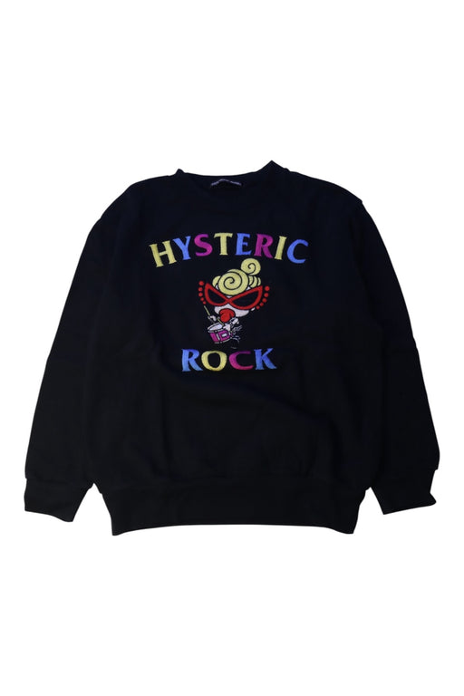 A Black Crewneck Sweatshirts from Hysteric Mini in size 7Y for girl. (Front View)