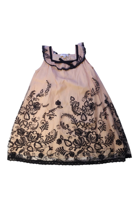A Beige Sleeveless Dresses from Bora Aksu in size 6T for girl. (Front View)