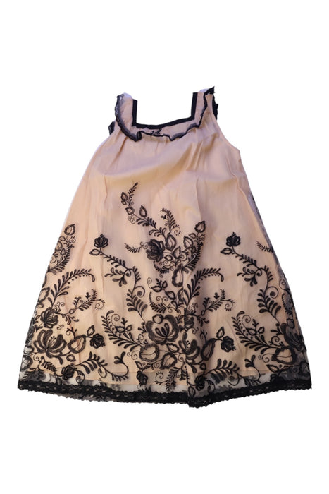 A Beige Sleeveless Dresses from Bora Aksu in size 6T for girl. (Back View)