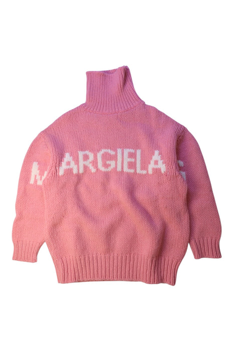 A Pink Knit Sweaters from MM6 Maison Margiela in size 6T for girl. (Front View)
