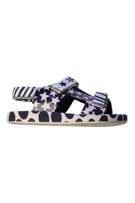 A Navy Sandals from Mini Melissa in size 7Y for girl. (Front View)