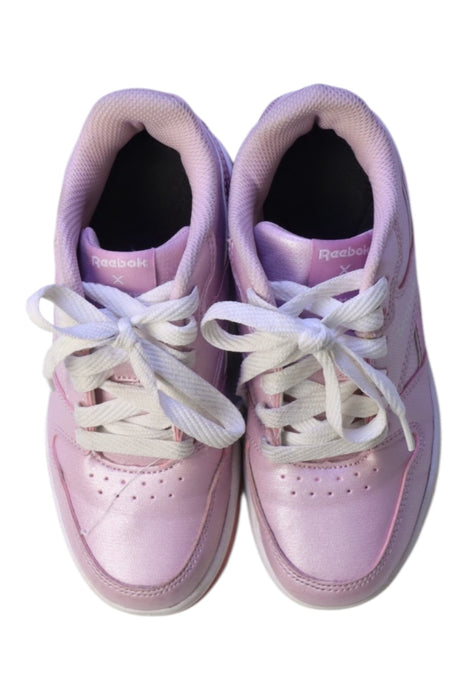 A Pink Sneakers from Reebok in size 7Y for girl. (Back View)