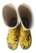 A Yellow Rain Boots from Aigle in size 6T for neutral. (Back View)