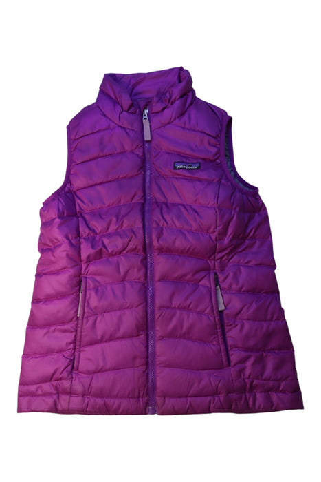 A Purple Outerwear Vests from Patagonia in size 7Y for girl. (Front View)