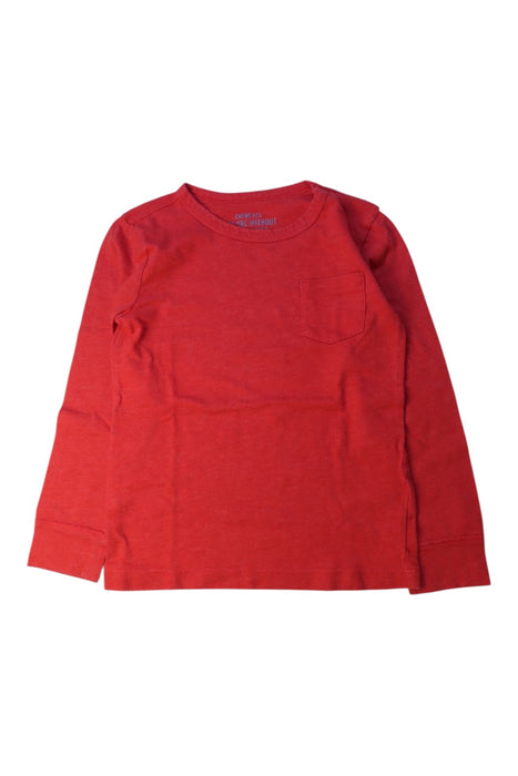 A Red Long Sleeve T Shirts from Crewcuts in size 4T for boy. (Front View)