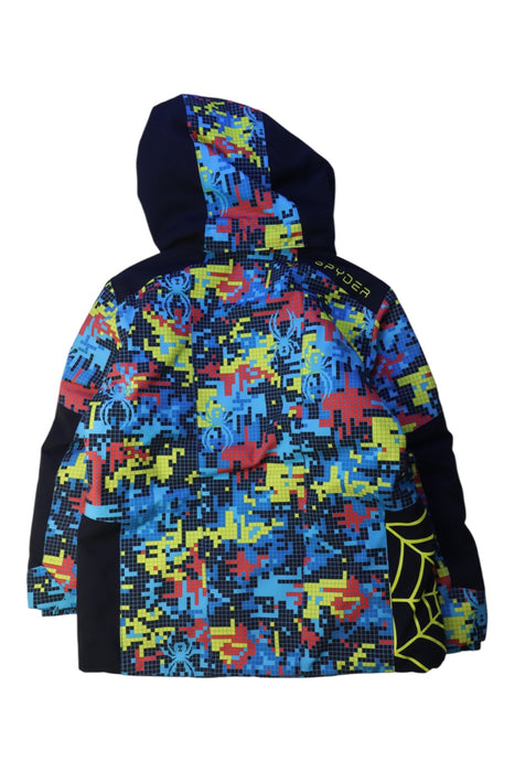 A Multicolour Ski Jackets from Spyder in size 6T for boy. (Back View)