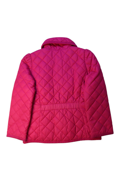 A Pink Puffer/Quilted Jackets from Polo Ralph Lauren in size 6T for girl. (Back View)