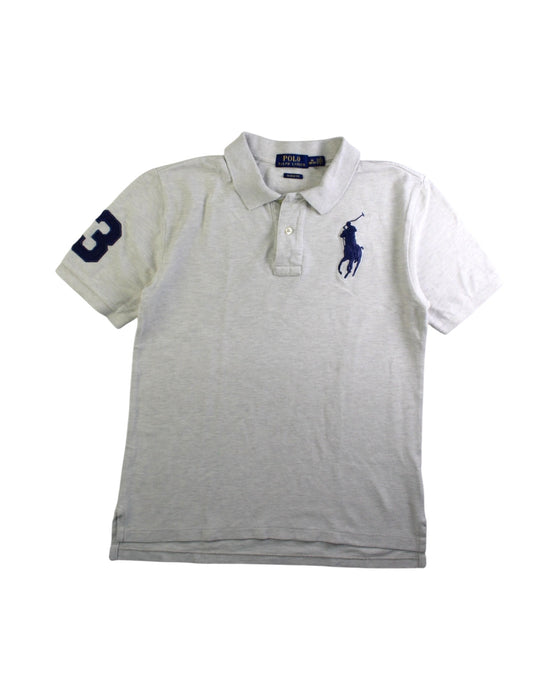 A White Short Sleeve Polos from Polo Ralph Lauren in size 10Y for boy. (Front View)