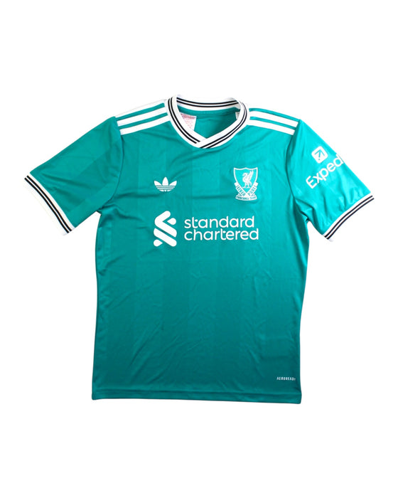 A Teal Short Sleeve T Shirts from Adidas in size 11Y for boy. (Front View)