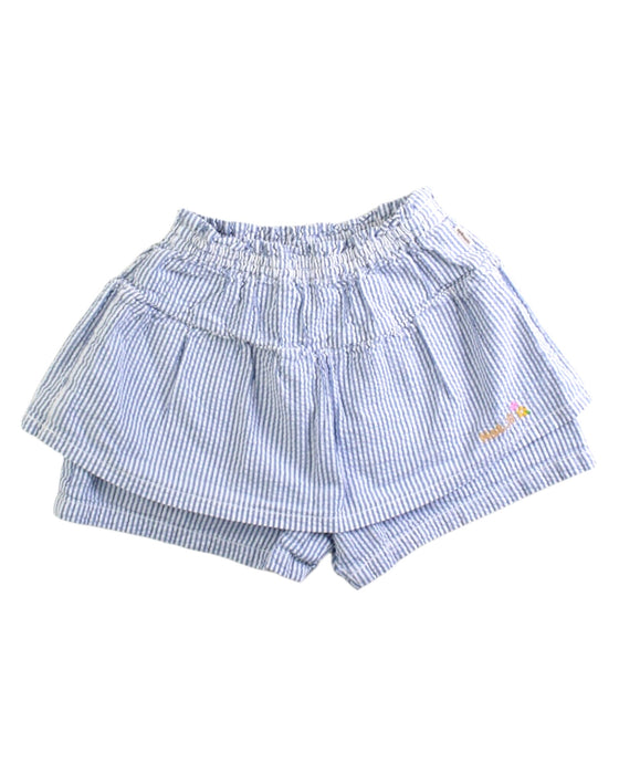 A Blue Shorts from Hot Biscuits Mikihouse in size 2T for girl. (Front View)