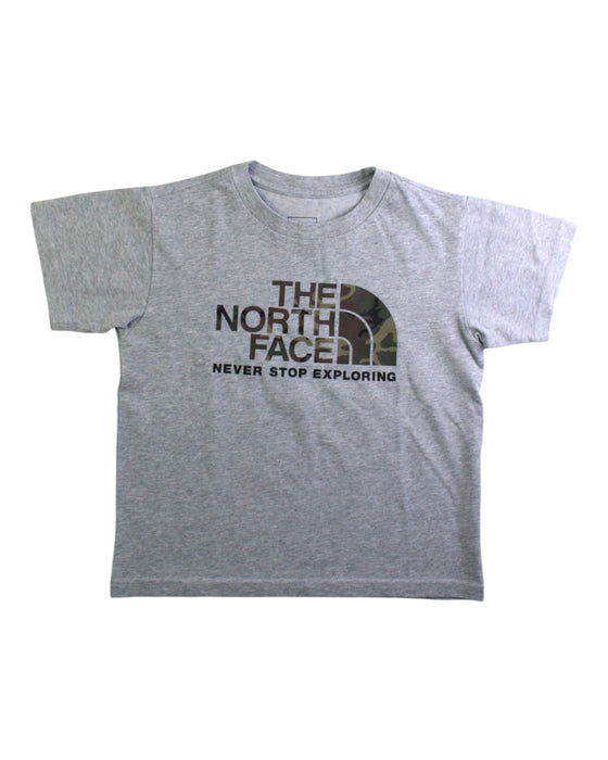 A Grey Short Sleeve T Shirts from The North Face in size 5T for boy. (Front View)
