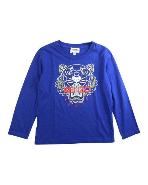 A Blue Long Sleeve T Shirts from Kenzo in size 6T for boy. (Front View)