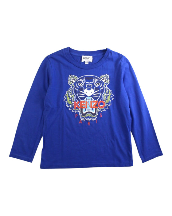 A Blue Long Sleeve T Shirts from Kenzo in size 6T for boy. (Front View)