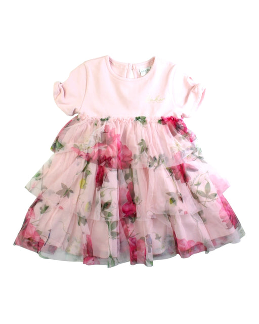 A Pink Short Sleeve Dresses from Baker by Ted Baker in size 2T for girl. (Front View)