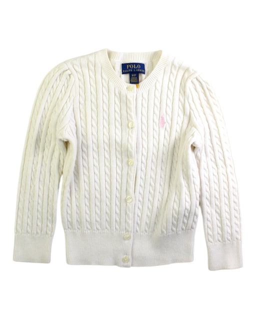 A White Cardigans from Polo Ralph Lauren in size 3T for girl. (Front View)