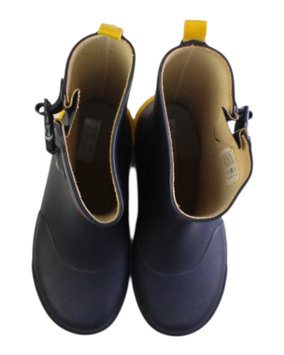 A Navy Rain Boots from Hunter in size 7Y for neutral. (Back View)