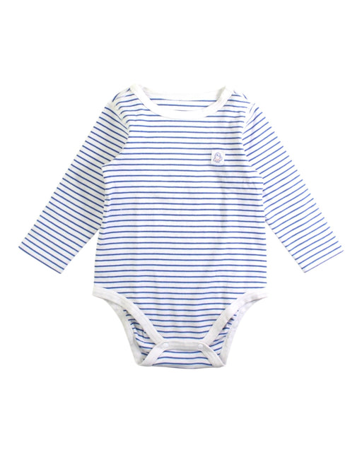 A Blue Long Sleeve Bodysuits from Balabala in size 12-18M for boy. (Front View)