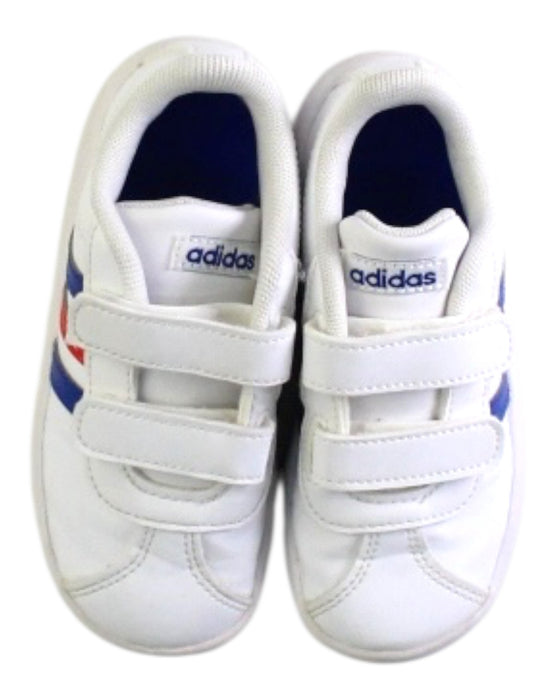 A White Sneakers from Adidas in size 3T for neutral. (Back View)