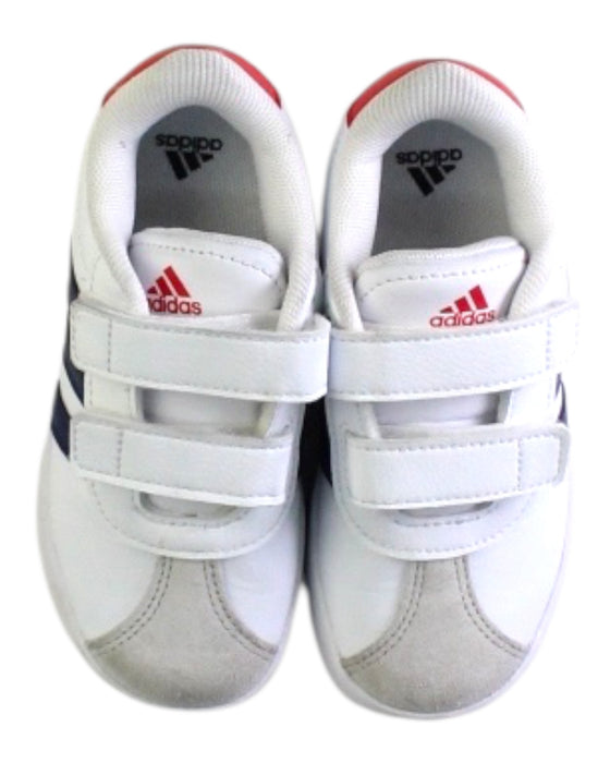A White Sneakers from Adidas in size 3T for boy. (Back View)