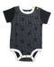 A Black Short Sleeve Bodysuits from TinyBitz in size 12-18M for neutral. (Front View)