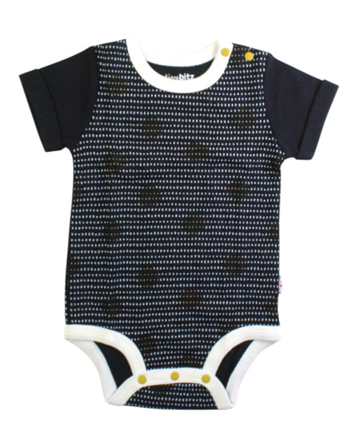 A Black Short Sleeve Bodysuits from TinyBitz in size 12-18M for neutral. (Front View)