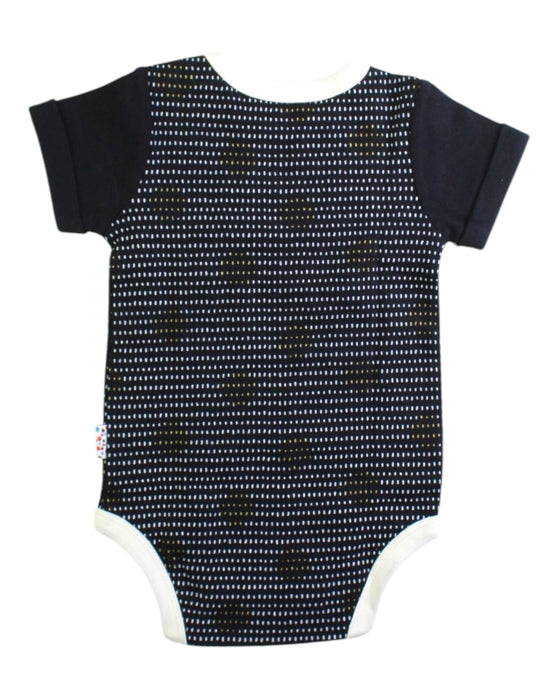 A Black Short Sleeve Bodysuits from TinyBitz in size 12-18M for neutral. (Back View)