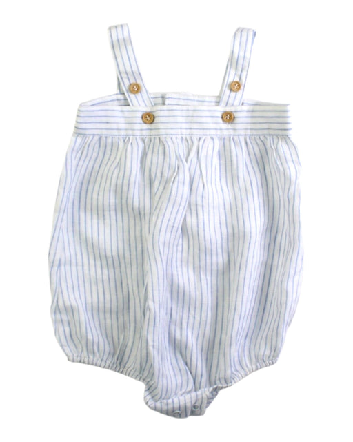 A White Sleeveless Rompers from Seed in size 3-6M for neutral. (Front View)