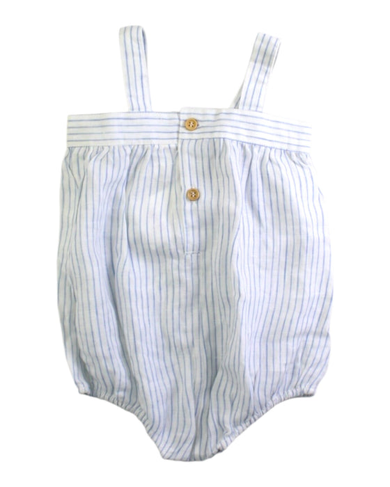 A White Sleeveless Rompers from Seed in size 3-6M for neutral. (Back View)