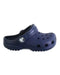A Navy Slip Ons from Crocs in size 12-18M for neutral. (Front View)