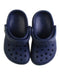 A Navy Slip Ons from Crocs in size 12-18M for neutral. (Back View)