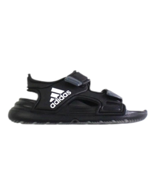 A Black Sandals from Adidas in size 18-24M for neutral. (Front View)