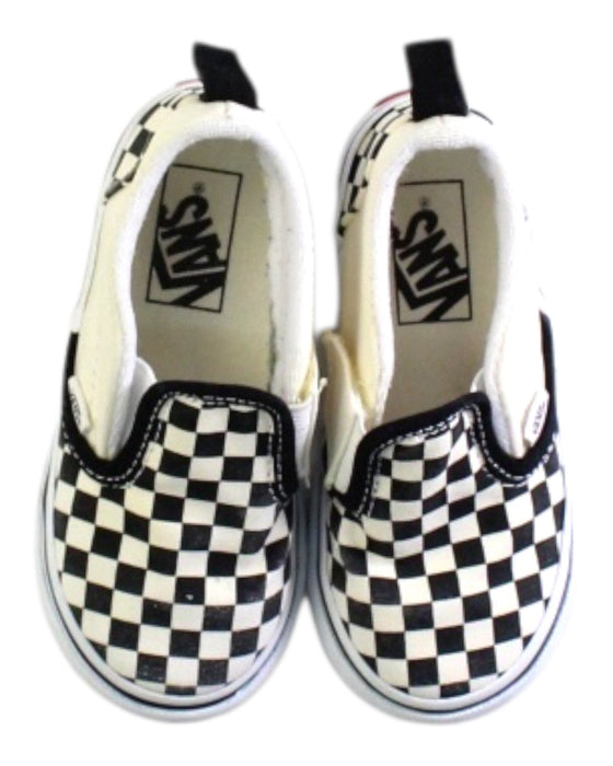 A Black Slip Ons from Vans in size 5T for neutral. (Back View)