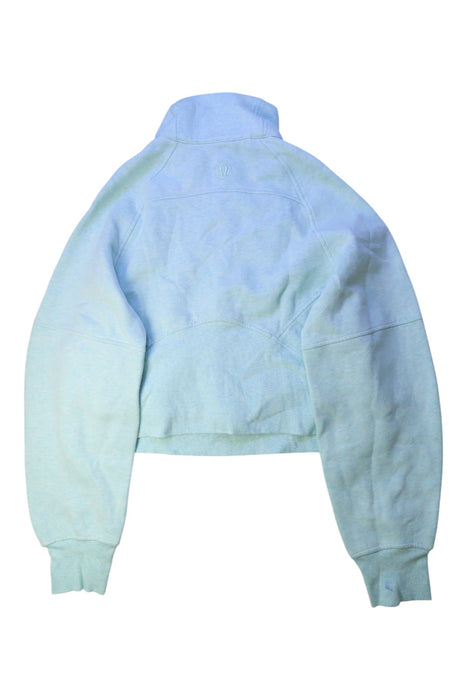 A Blue Zippered Sweatshirts from Lululemon in size 14Y for girl. (Back View)