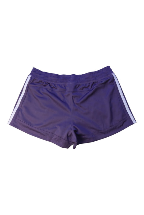A Purple Active Shorts from Adidas in size 14Y for girl. (Back View)