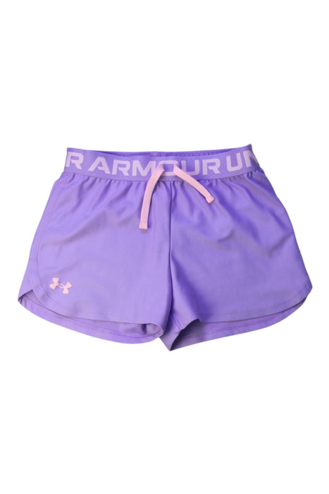 A Purple Active Shorts from Under Armour in size 10Y for girl. (Front View)