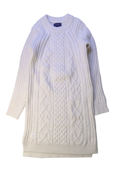 A White Sweater Dresses from Polo Ralph Lauren in size 6T for girl. (Front View)