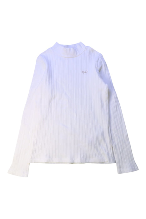 A White Long Sleeve Tops from Lili Gaufrette in size 10Y for girl. (Front View)