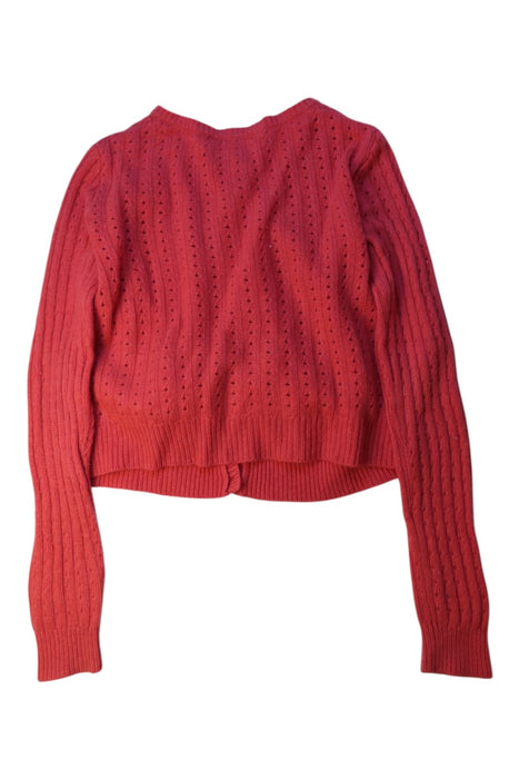 A Red Cardigans from Bonpoint in size 10Y for girl. (Back View)