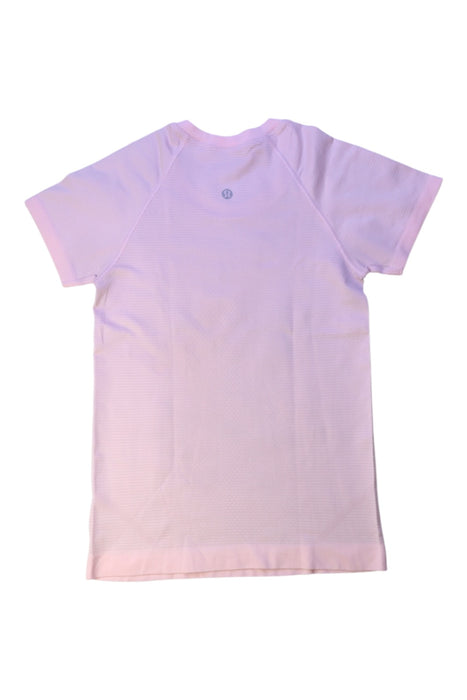 A Pink Short Sleeve T Shirts from Lululemon in size 14Y for girl. (Back View)