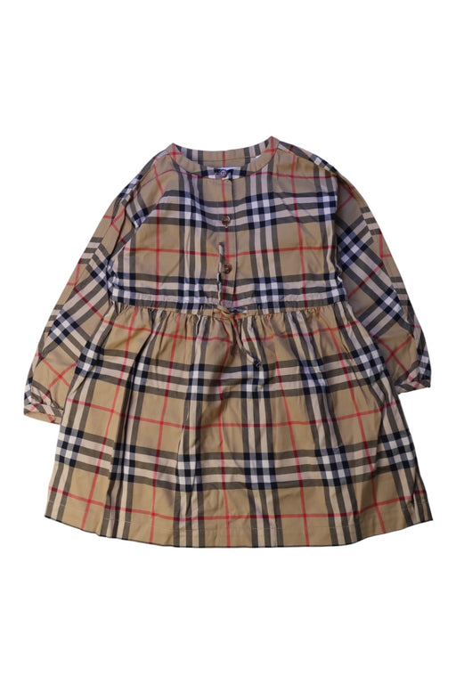 A Beige Long Sleeve Dresses from Burberry in size 12-18M for girl. (Front View)