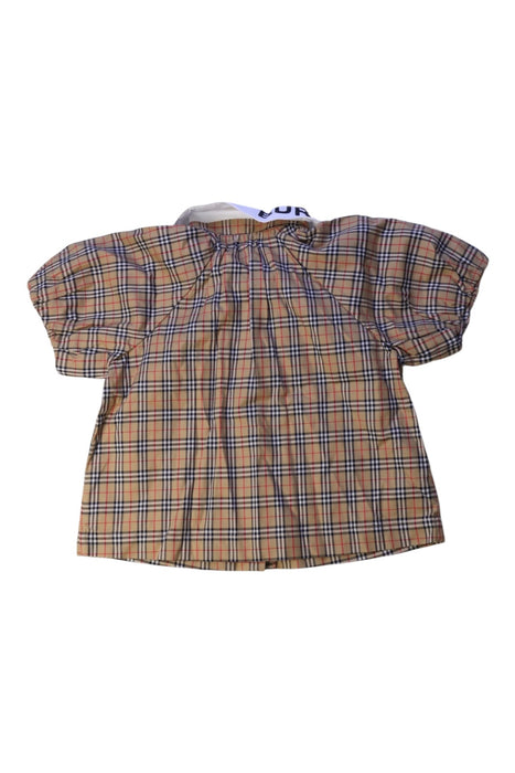 A Beige Short Sleeve Tops from Burberry in size 6-12M for girl. (Back View)