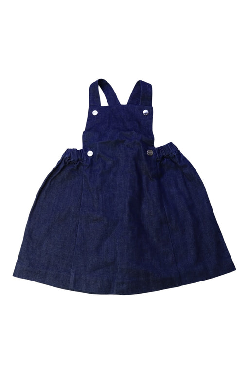 A Navy Overall Dresses from Jacadi in size 2T for girl. (Front View)