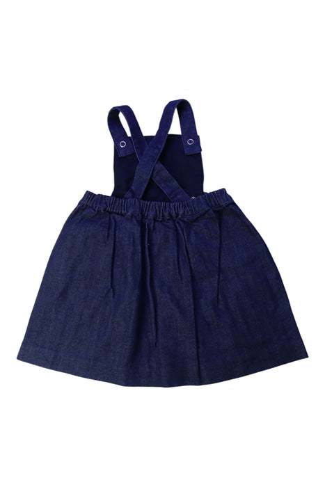 A Navy Overall Dresses from Jacadi in size 2T for girl. (Back View)
