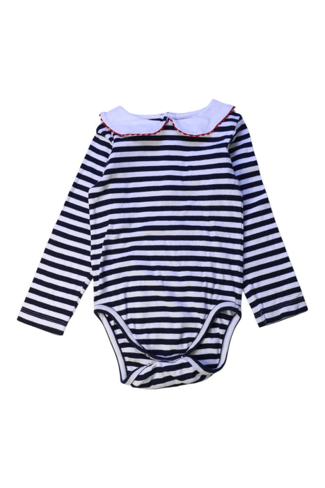 A Navy Long Sleeve Bodysuits from Jacadi in size 2T for girl. (Front View)